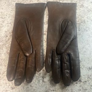 Brown leather gloves size 7.5